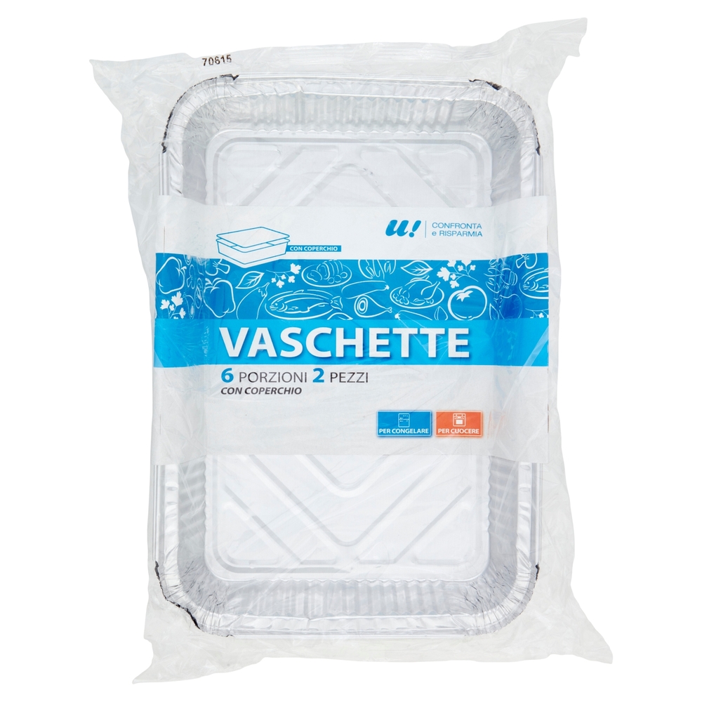 2 Vaschette 6 Porzioni con Coperchio U! Confronta e Risparmia